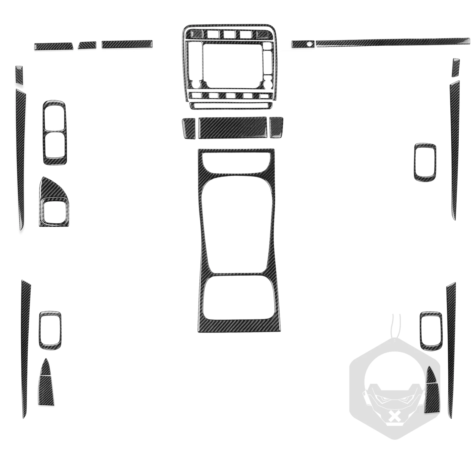 For Porsche Cayenne S GTS Turbo 2003-2010 Accessorie Carbon Fiber Interior Gear Panel Center Console Trim Sticker Car Decoration