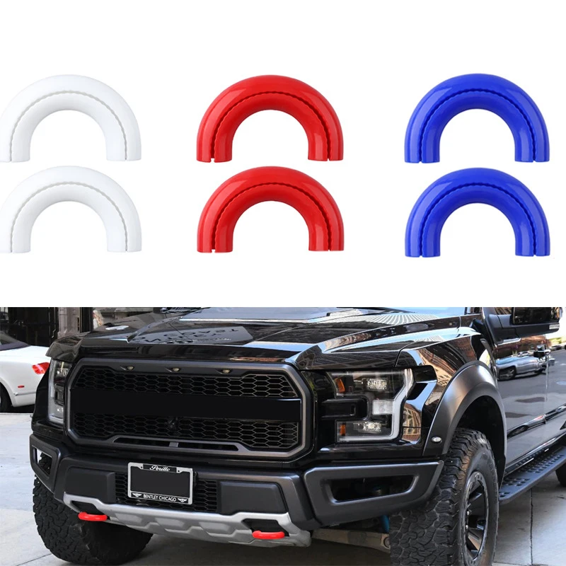 1 Paar D-Ring Abschleppösen-Hüllen für Ford F150 2004-2024 Rot Exterieur Auto-Zubehör