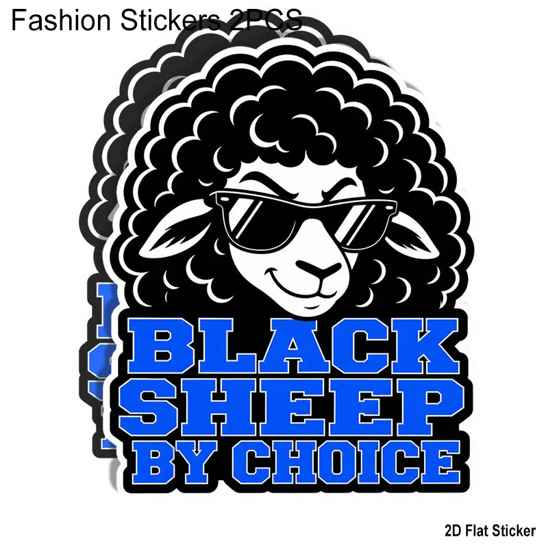2pcs 7.5Inch Black Sheep by Choice Vinyl Sticker, Waterproof PVC Decal for Cars Trucks Laptops Water Bottles Personal Expression
