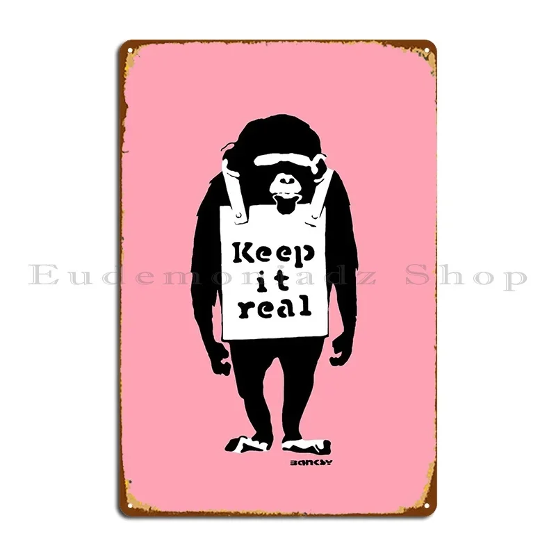 Banksy Monkey Metal Sign Kitchen Wall Decor Wall Decor Iron Living Room Tin Sign Poster