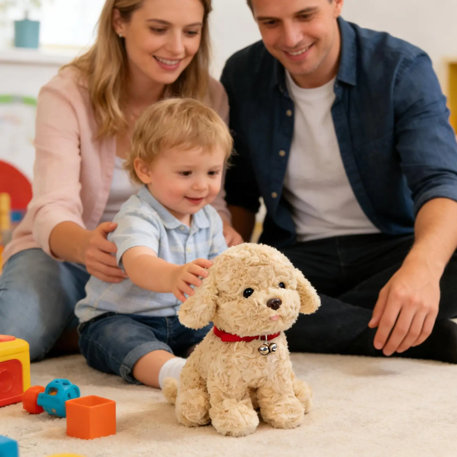 Plush Robot Puppy Walking Talking Interactive Animal Robot Dog Realistic Animal for Boys Girls Family Friends Youth Teens