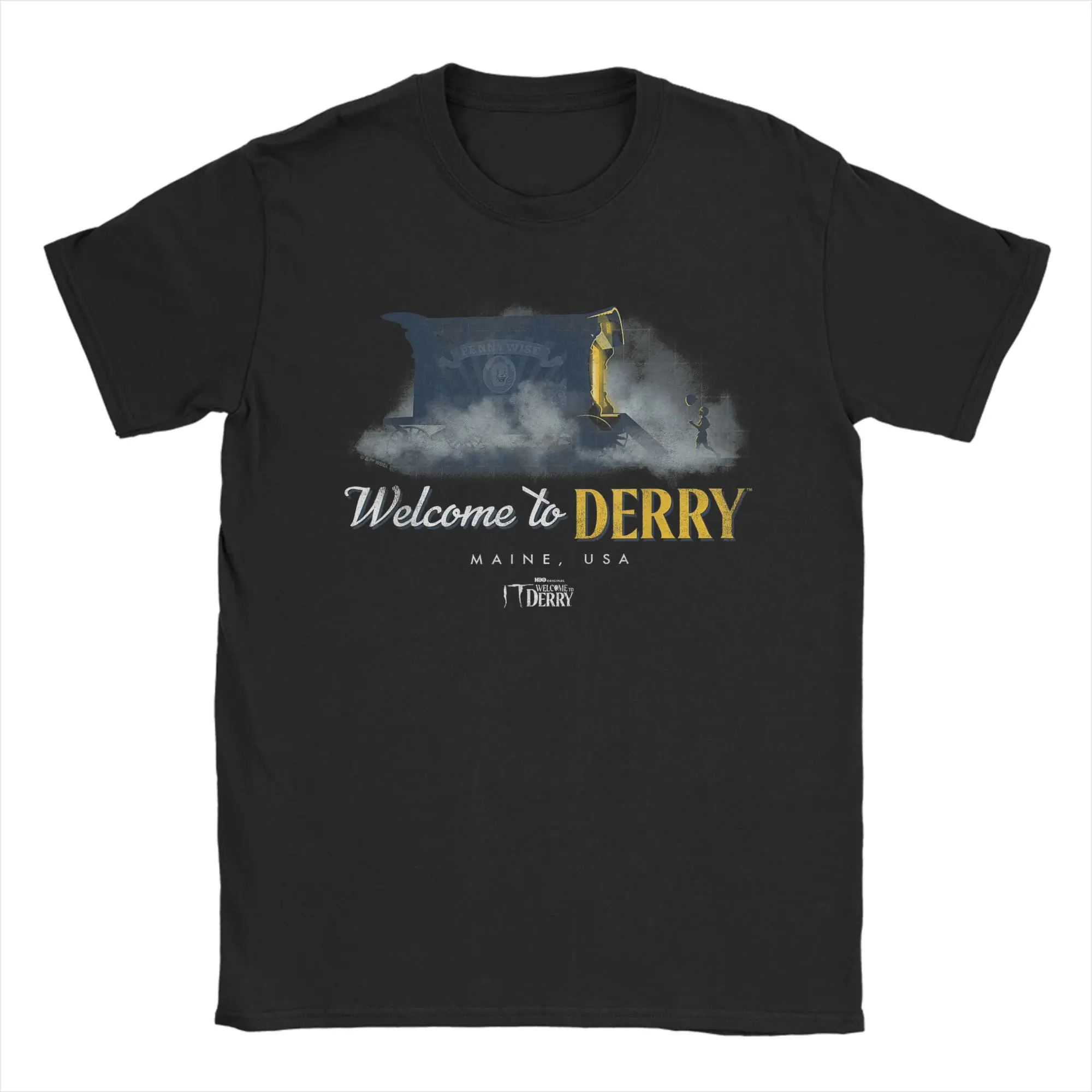 ITs Derrys ترحيب عربة الرجال تي شيرت الرعب برنامج تلفزيوني الجدة تي شيرت قصير الأكمام الجولة الرقبة تي شيرت ملابس قطنية حجم كبير