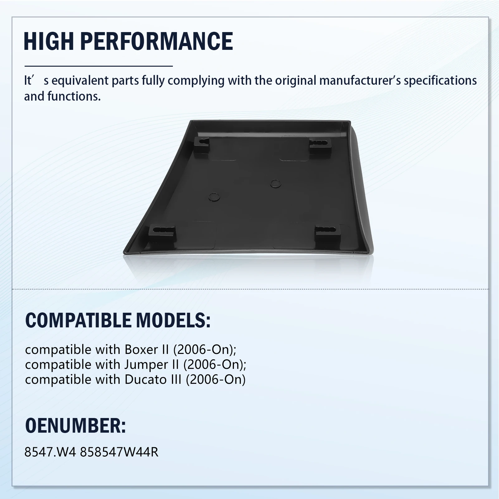 8547.W4 قالب اللوحة المركزية اليمنى مناسب لبيجو بوكسر II سيتروين جمبر II وشركة فيات دوكاتو III هيكل قصير 858547W44R