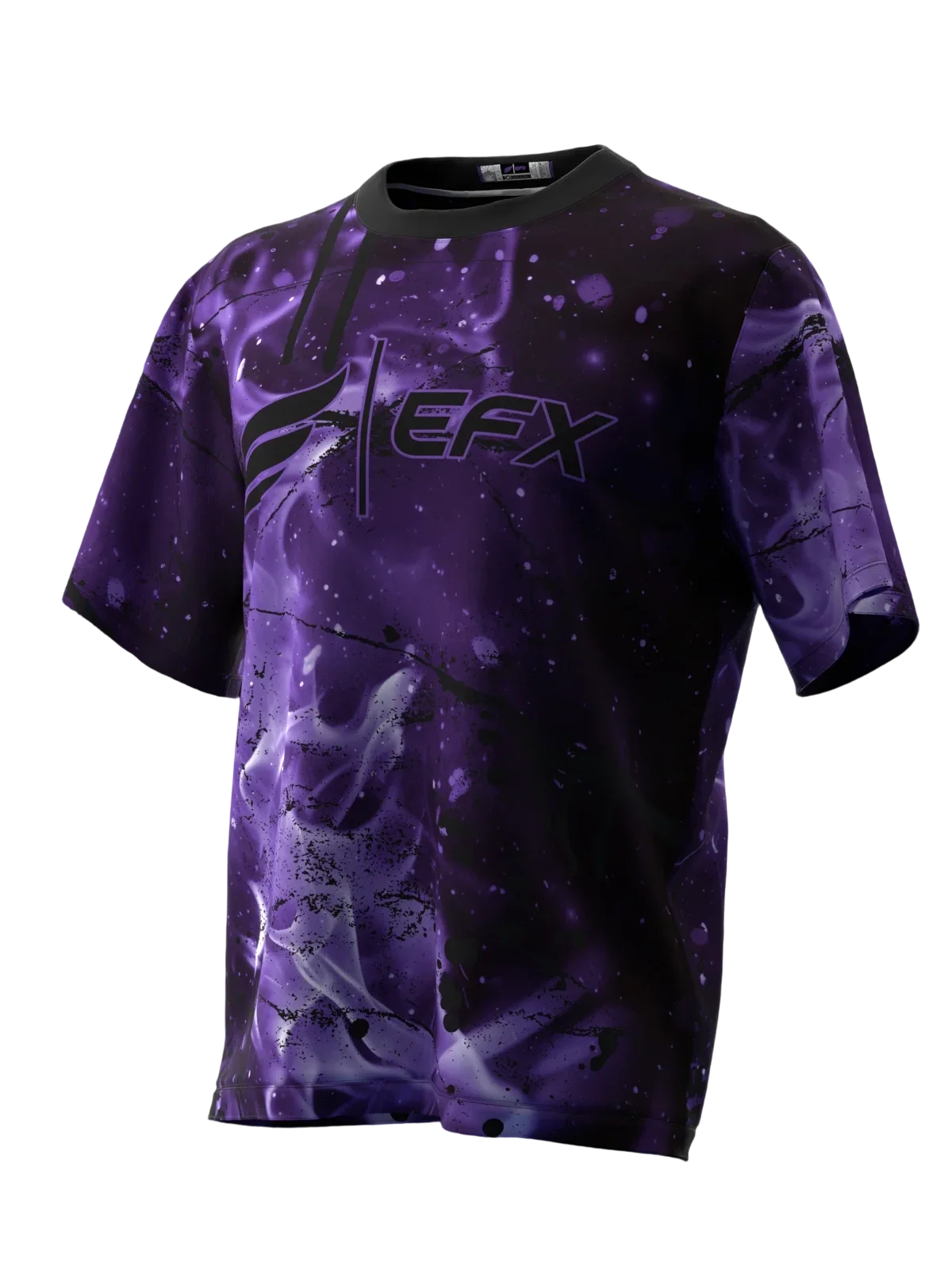 2026 Eye-catching Purple Galaxy Graphic Bowling Jersey, Breathable Sport Top for Exciting Bowling Matches with Your Crew