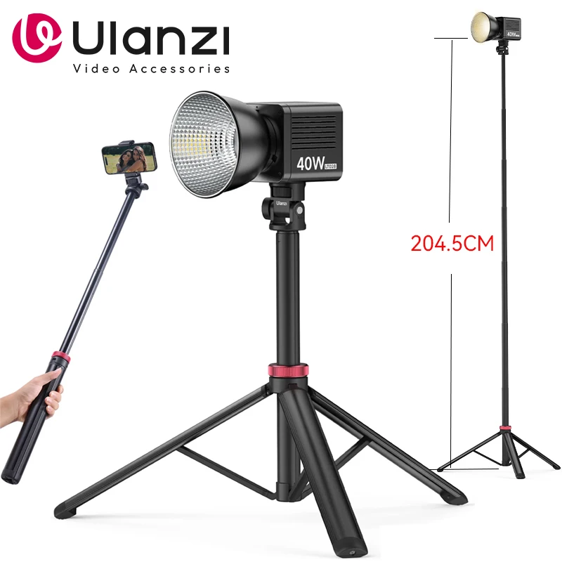 Ulanzi MT-79 2M trípode Universal portátil soporte de lámpara de aleación de aluminio soporte LT028 luz de relleno cámara de acción ligera