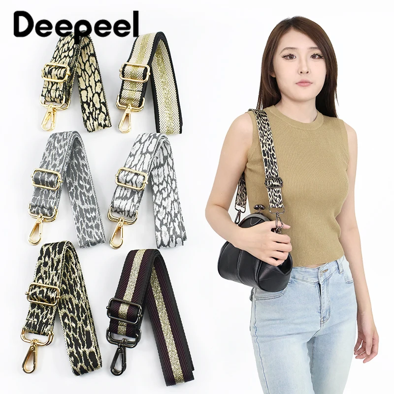 

1 шт. Deepeel 3,8 см широкие леопардовые сумки с ремешком, женская сумка через плечо, регулируемые лямки, сумка, сменная сумка, аксессуары