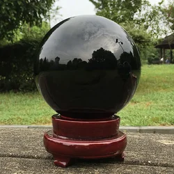 Natural Quartz Black Tourmaline Ball Hair Rutile Sphere Home Decoration Stone Dark Energy Chakras Witchcraft Reiki Healing