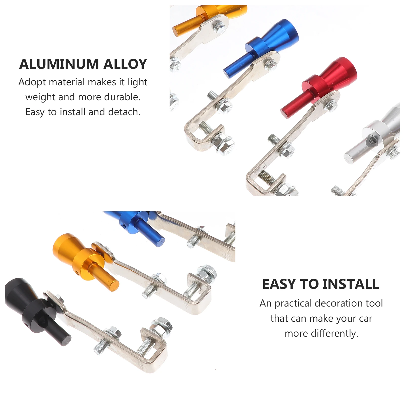 

5PCS Modification Exhaust Sound Simulator Durable Tailpipe Simulator Easy Installation Suitable Vehicles