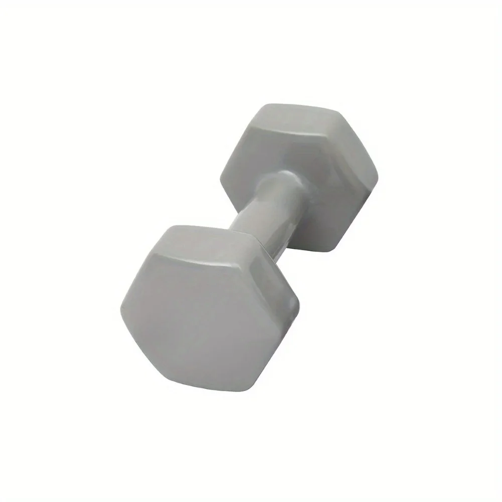 

Железные гантели с виниловым покрытием, серебристые, 15 фунтов