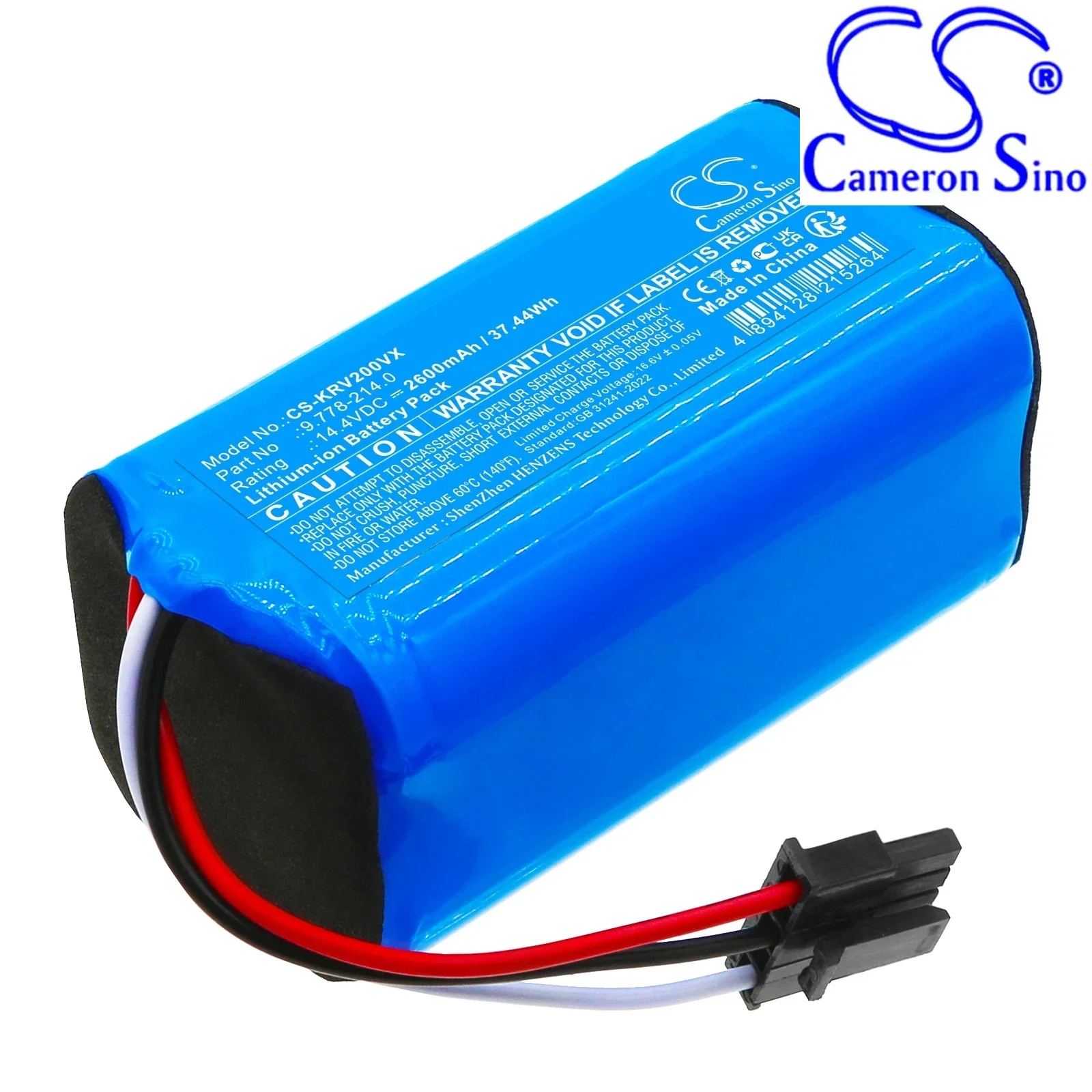 Cameron Sino 14.4V 2600mAh Replacement Vacuum Battery 9.778-214.0 for Karcher RCV 2, RCV 3, for Honiture V8 Pro