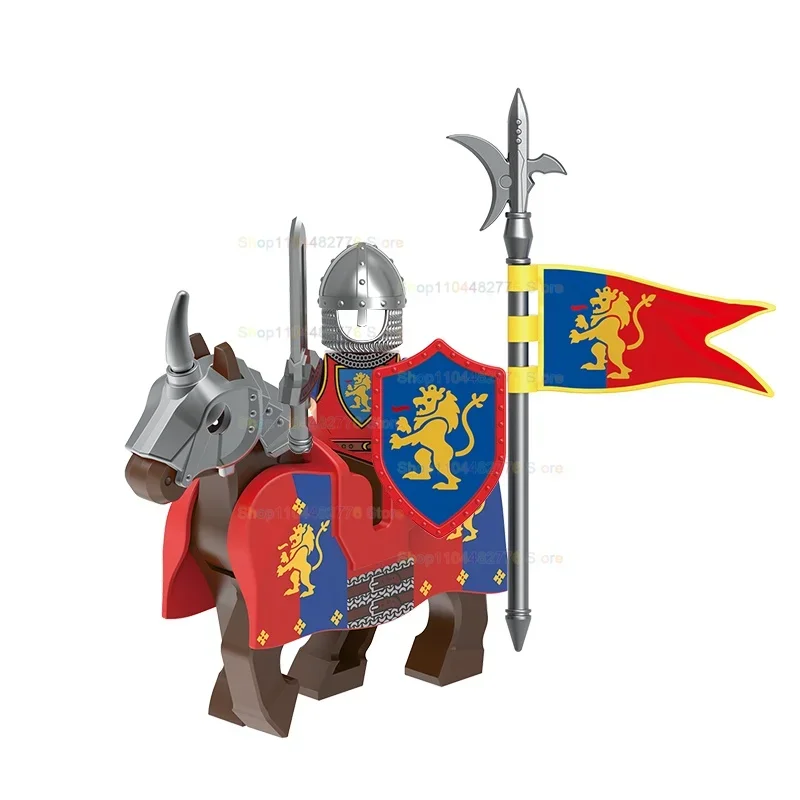 GH0409 GH0410 Middle Ages Armor Knights War Horse Action Figures Building Blocks Helmet Accessory Children's Toys Birthday Gifts view 6