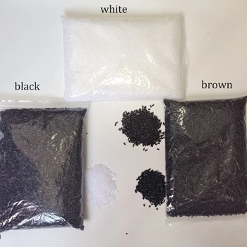 イタリアケラチン粒子ホットメルト融合ヘアエクステンション黒茶色透明白超強力ケラチン接着剤スティックビーズ