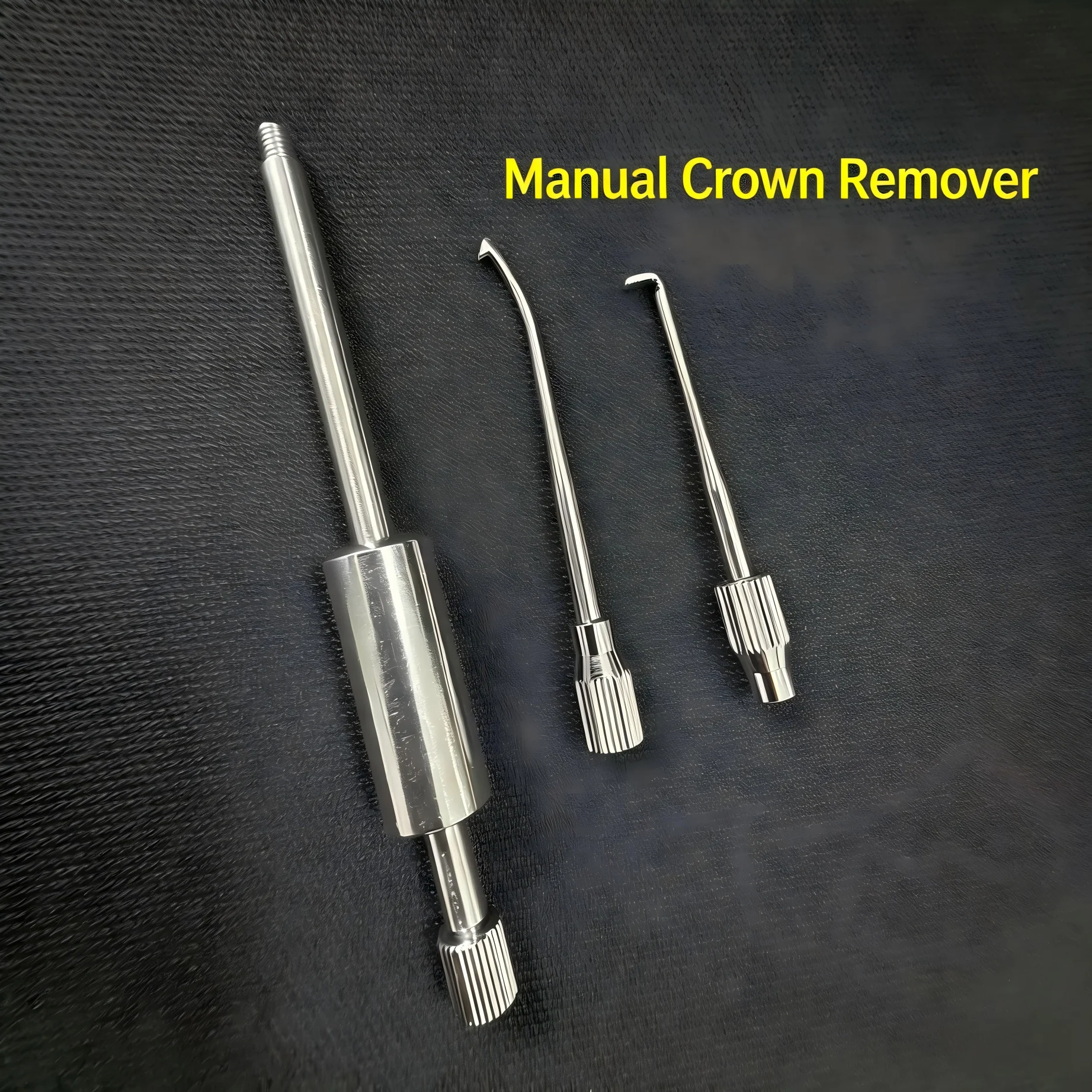 Manual Dental Crown Remover, Double-Ended Crown Removal Tool, Stainless Steel Extractor for Crown & Bridge
