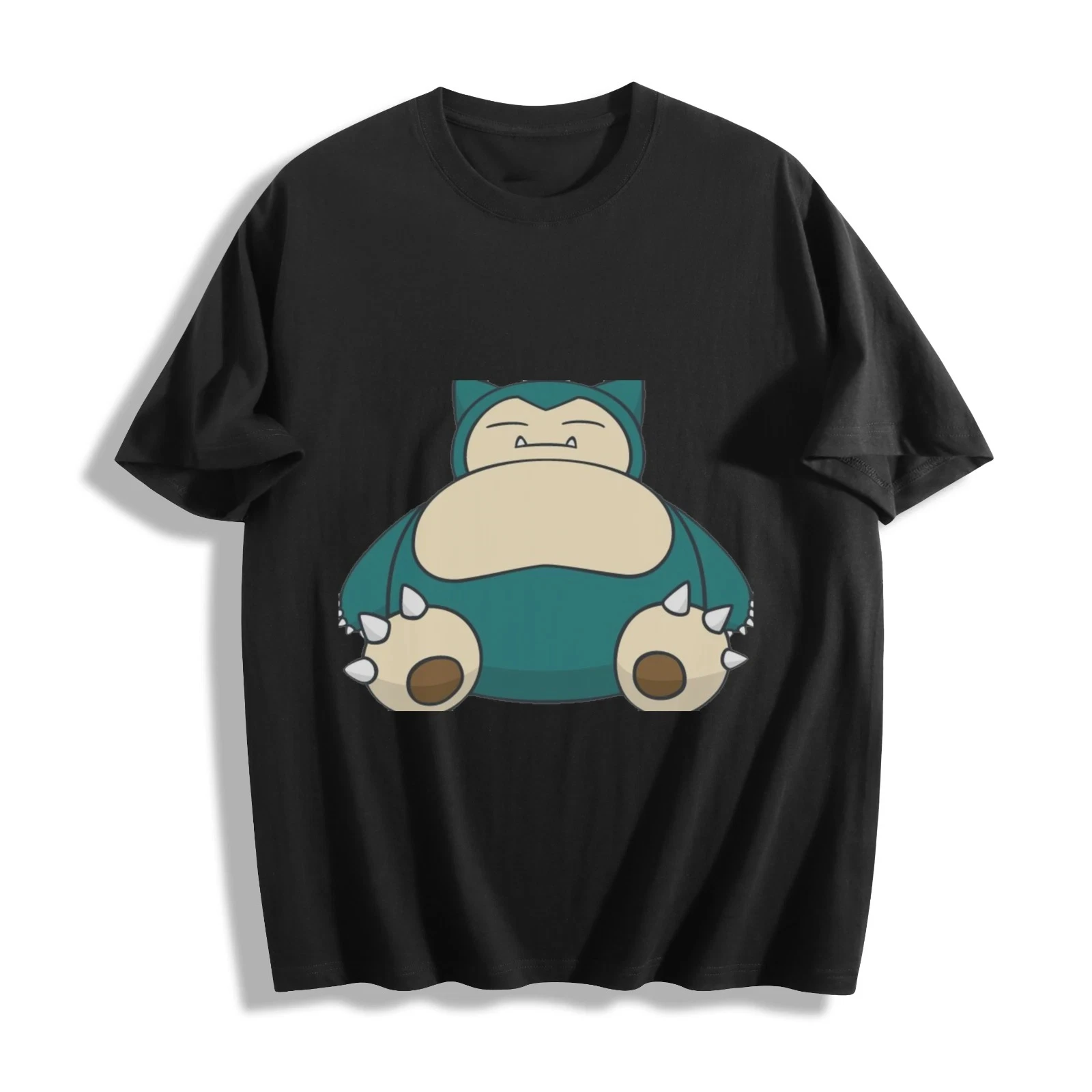 Summer Potdemiel Snorlax T-shirt Pure Cotton Breathable Fashion Versatile Unisex Streetwear Casual Oversized Loose Short Sleeve