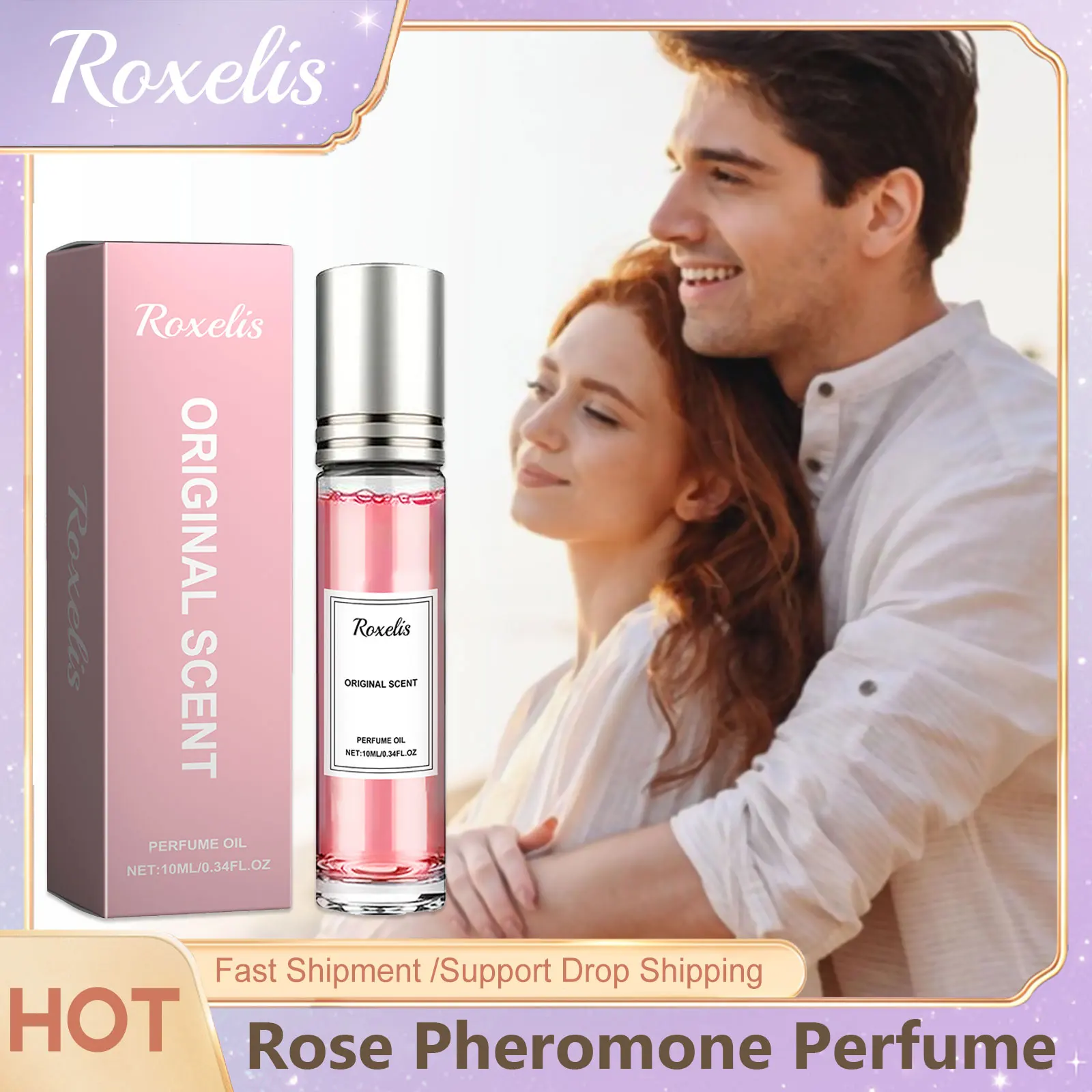 

Rose Pheromone Perfume for Women Enhanced Floral Scents Elegance Attract Men Releases Charm Fresh Long-Lasting Portable Perfume