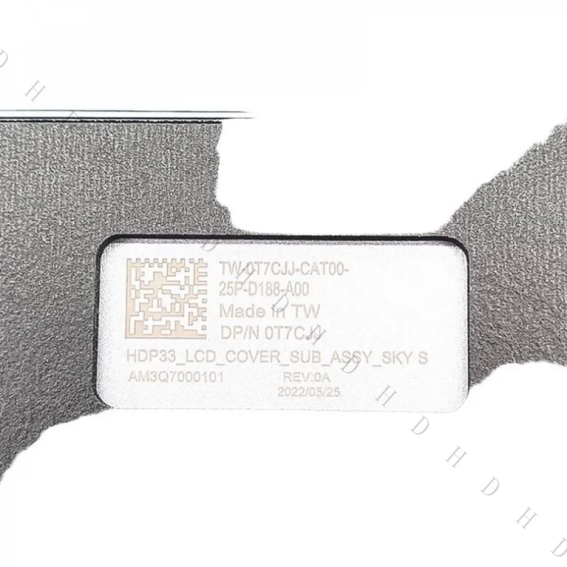 U+For Dell XPS13 9315 2022 Gray A Shell LCD Screen Back Cover P/N 0T7CJJ Laptop Replacement Part