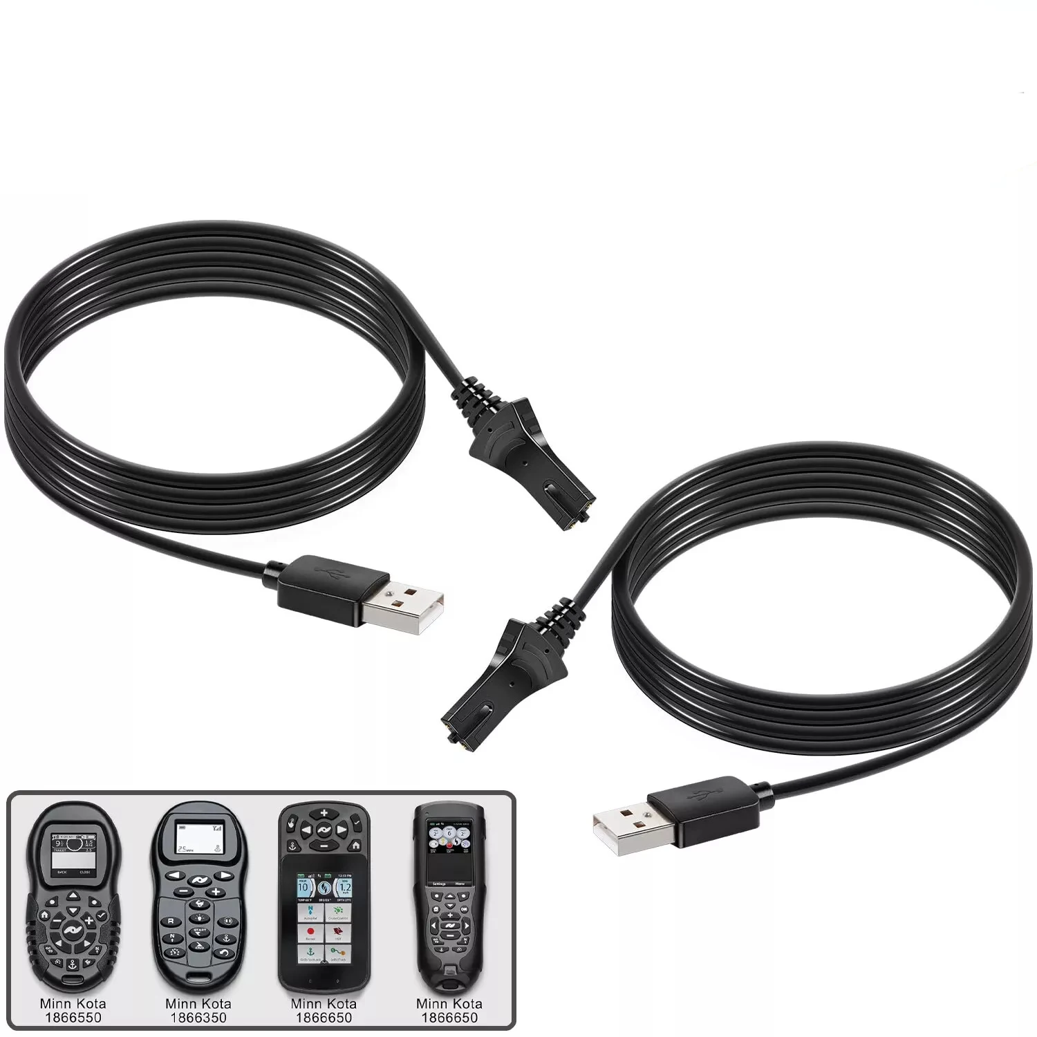 

Зарядный кабель i-Pilot Link Minn Kota 1866460 для i-Pilot Link, все перезаряжаемые троллинг-двигатели, пульты дистанционного управления с Bluetooth и Legacy, 2 шт.