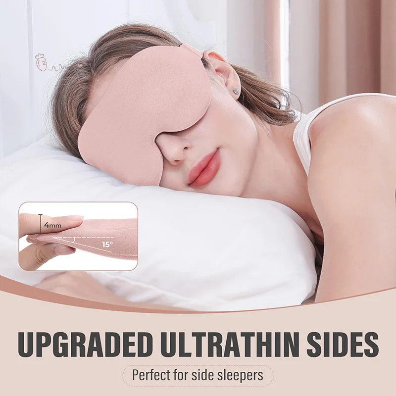[TW] 3D Contoured Sleep Mask For Women Men Cup Night Blindfold Light Blocking Eye Cover Molded Shade For Restful Sleep
