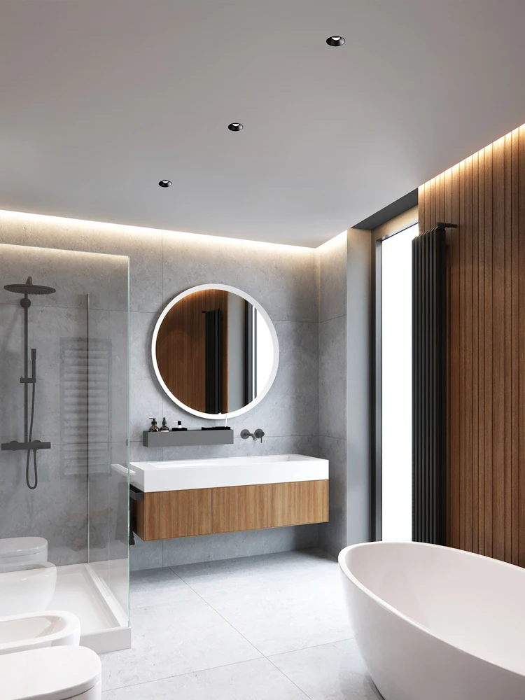 BRGT-Focos LED resistentes al agua, lámpara de techo empotrada sin bordes, 7W, Foco ajustable para cocina, baño, iluminación interior y exterior