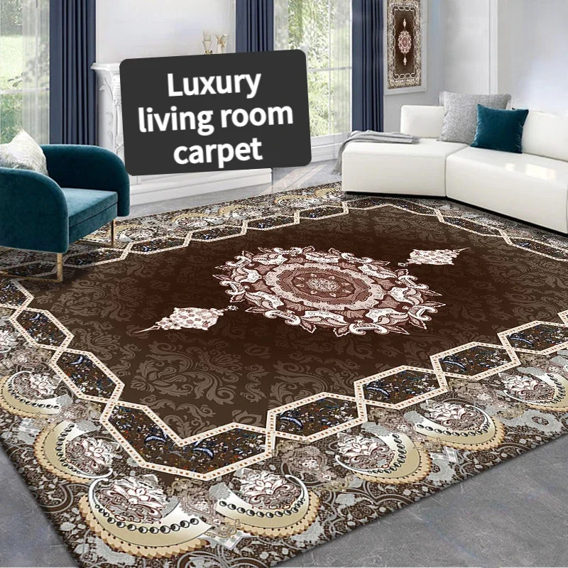 

Decoration Home Bohemian Carpet Luxury Living Room Carpets Retro Persian Large Area Rug for Rooms Sofa Bedroom Bedside Floor Mat