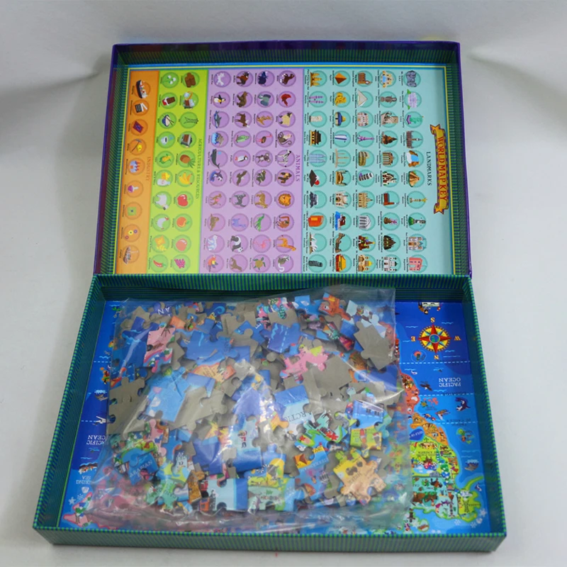 Map Puzzle Attractive High Quality Challenging Interactive Educational Gift Adult World Jigsaw Puzzle Brain Stimulating Pleasure