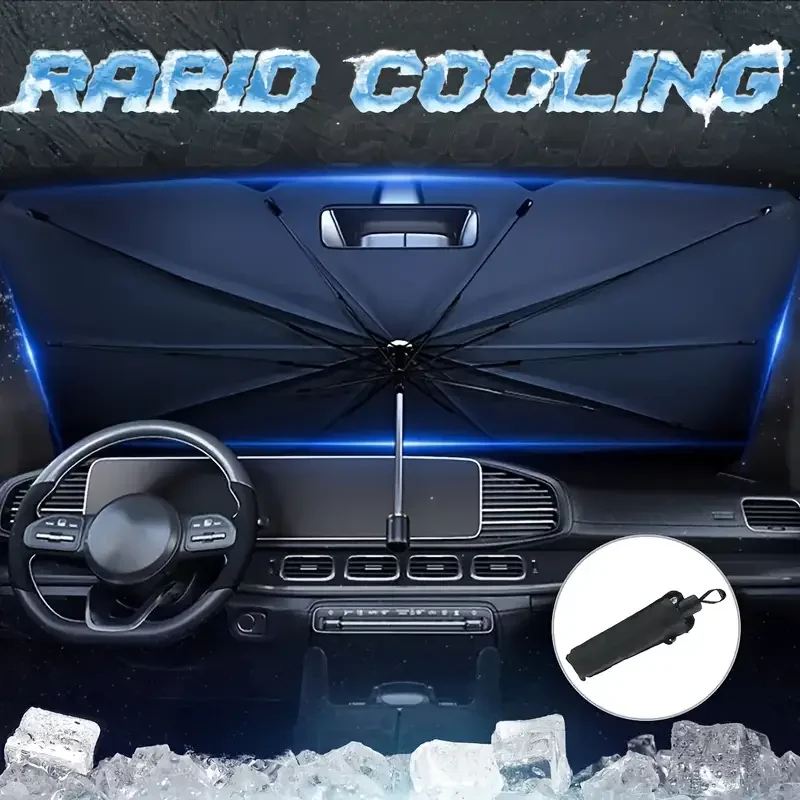 Car Sunshade Windshield Umbrella with 360°Rotation Bendable Handle Front Window Sun shade UV Protection Summer Car Accessories