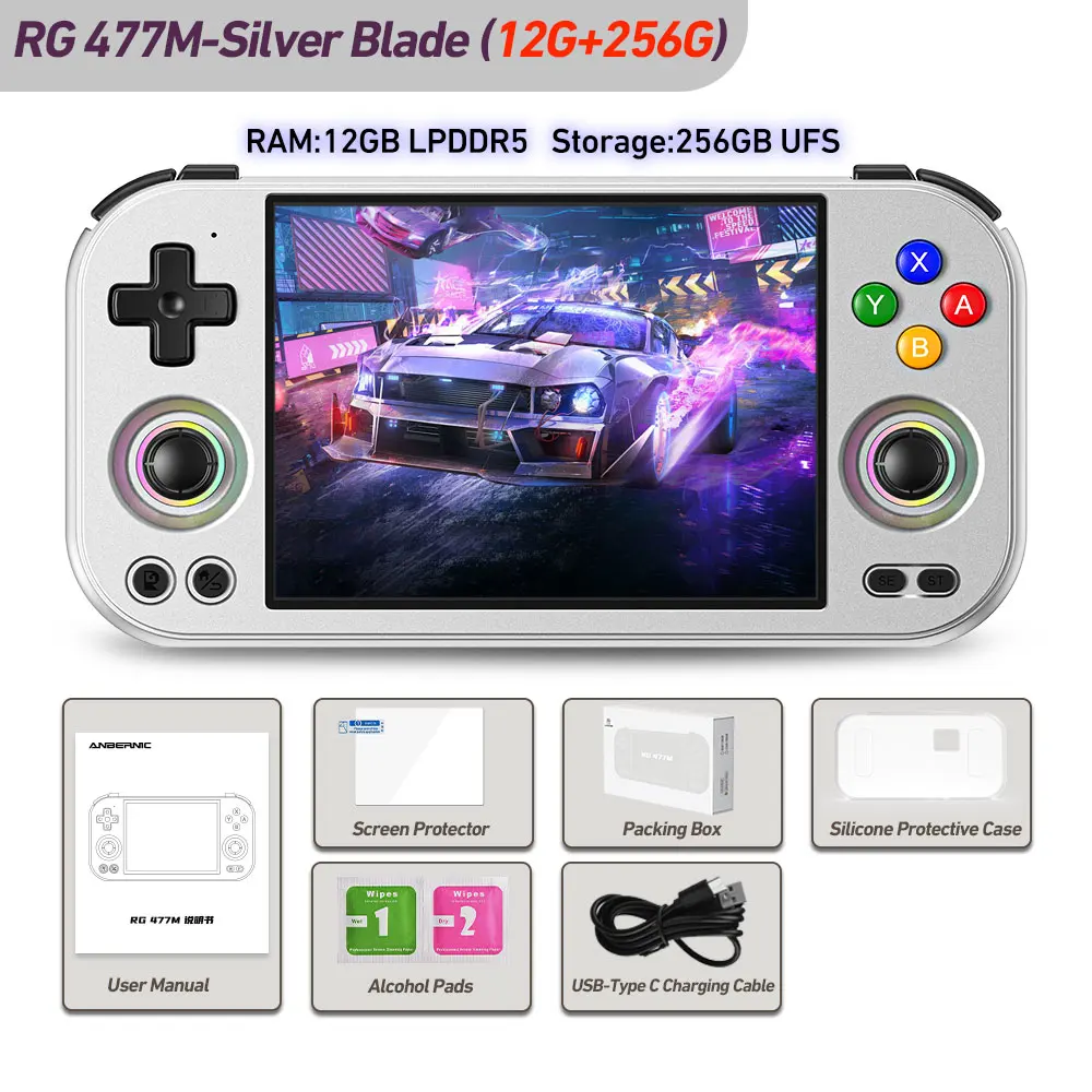 ANBERNIC RG 477M Retro Game Console Android 14 Dimensity 8300 Game