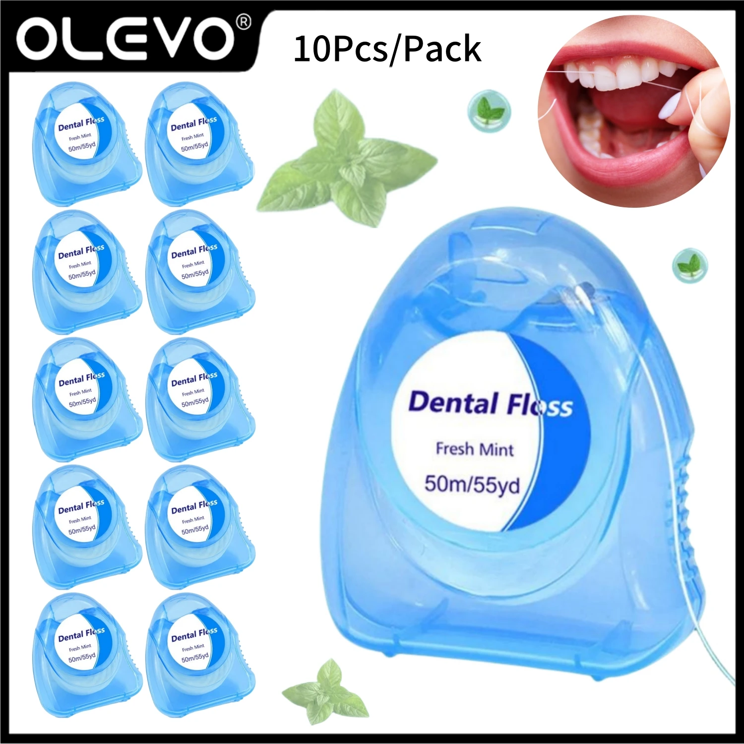 ミントデンタルフロスロール,マイクロワックス,ペパーミントフレーバー,歯間ブラシ,スティッククリーニング,口腔ケア,10個