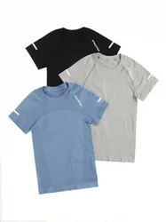 Seamless fitness short sleeved T-shirt, quick drying exercise summer yoga suit, yoga top, running fitness suit DX1968