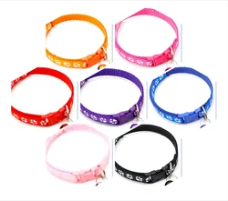 With Bell Collars Delicate Safety Casual Nylon Dog Collar Neck Strap Fashion Adjustable Bell Pet Dog Collar