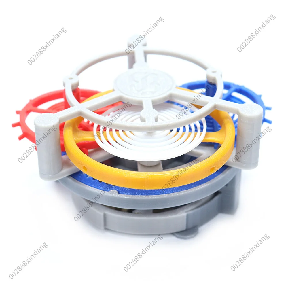 Metal Clockwork Power Mechanical Clock Internal Structure DIY Handmade Tourbillon Model 3D Printing Design