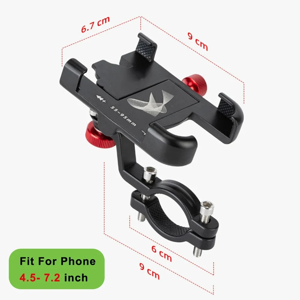 NEWBOLER MTB Phone Mount Stand Bicycle Holder 360° Rotatable Aluminum Adjustable Bike Phone Holder Non-slip Cycling Bracke