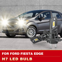 2x H7 LED Canbus Headlight Bulb 24000LM LED Car Head Fog Light  Wireless Turbo with Fan Led New Upgrade For Ford Fiesta Edge