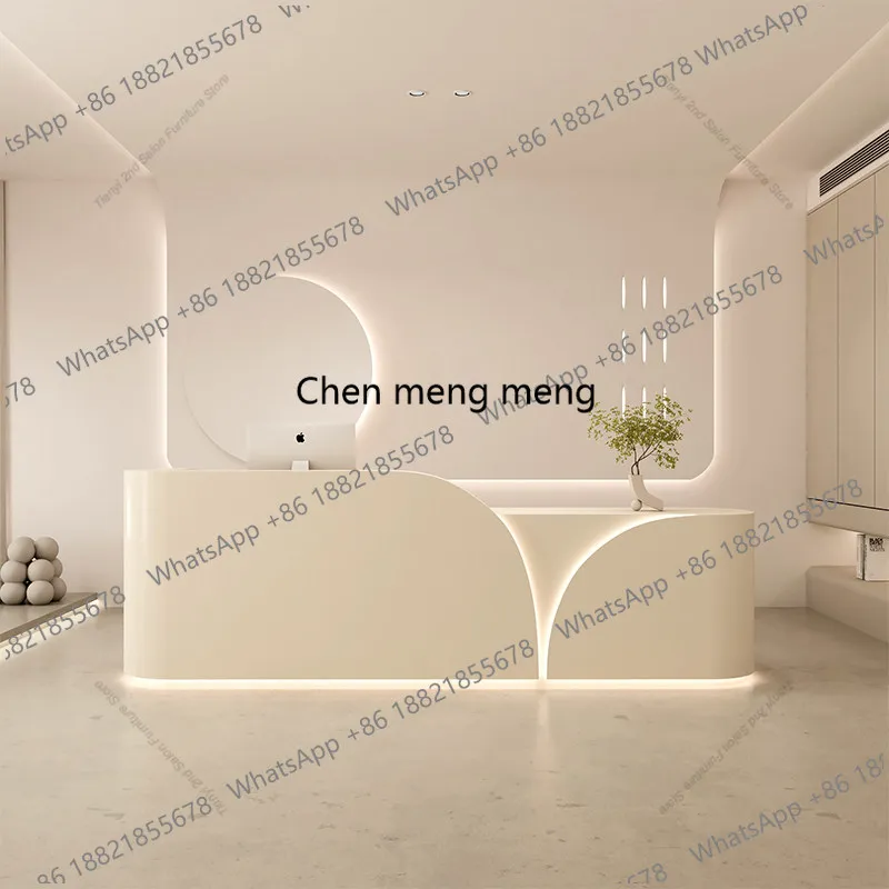 Nordic Cream Style Cashier Counter Simple Modern Clothing Store Bar Counter Creative Design Office Furniture