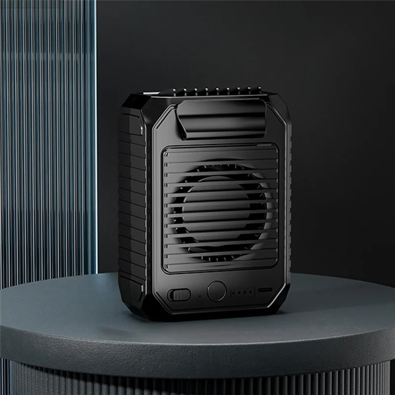 AA87 1 компл. M22 уличный подвесной поясной вентилятор 10000 мАч зарядка + охлаждающий поясной подвесной вентилятор черный