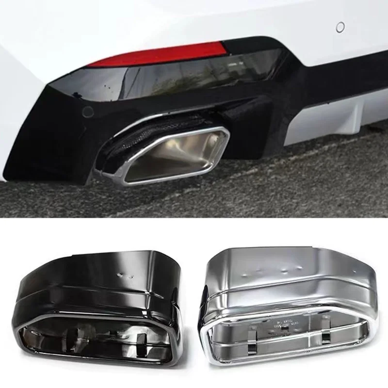 

Car Exhaust Tip For BMW X3 G01 X4 G02 30i 2022 Square Exhaust Pipe Black Muffler Tips Welding Exhaust System Nozzle X series