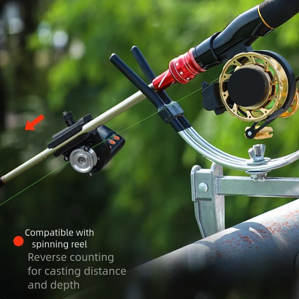 

High Precision Line Counter Digital Fishing Line Counter Fishing Activities 6*6*6cm Fishing Tool Fishing Rod Clamp