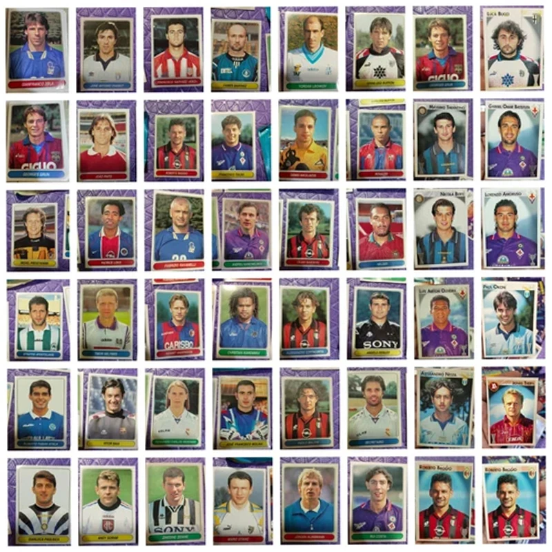 Panini Europese voetbalsterren uit 1998, voetbalhandelsstickers, doos, willekeurige keuze, individueel verpakt