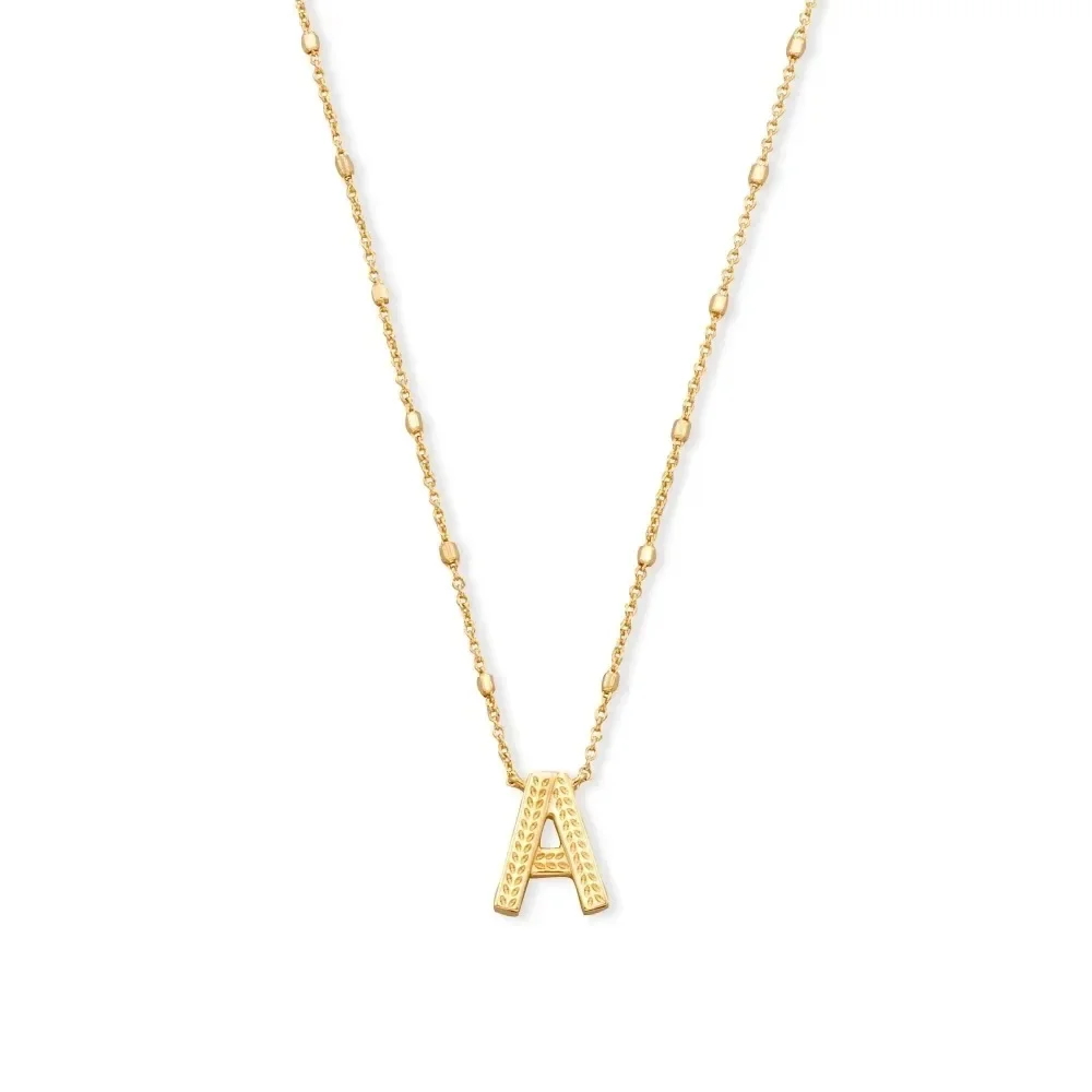 

KS Fashion Jewelry Simple and Versatile 26 Letters A-Z Pendant Necklace for Girls and Women Birthday Gifts