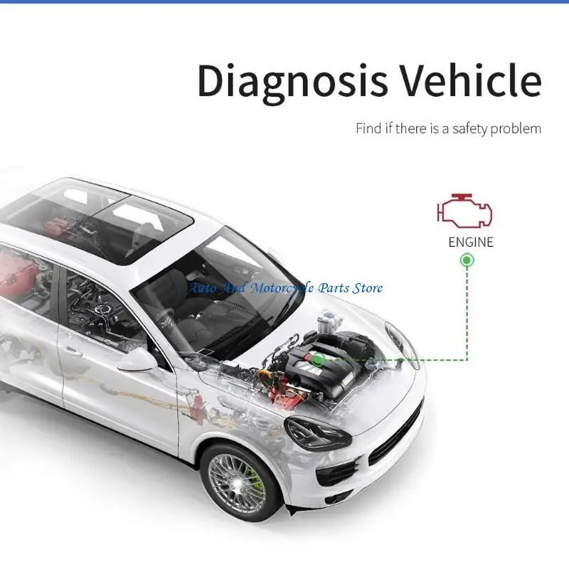 P9FD ماسح ضوئي تشخيصي للسيارة، قارئ رمز خطأ محرك السيارة، أداة فحص السيارة