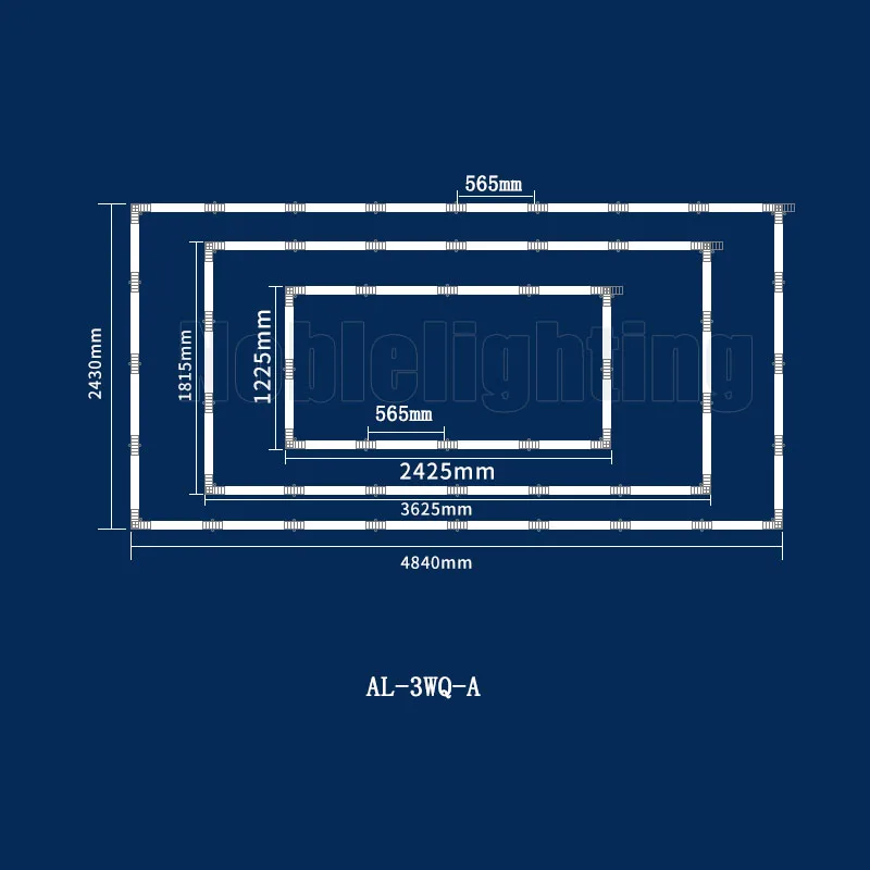 ضوء سقف LED سداسي المرآب 110-265 فولت 6500 كيلو ضوء تفصيل السيارة لورشة عمل السيارات، محل الحلاقة، إضاءة السوبر ماركت #4