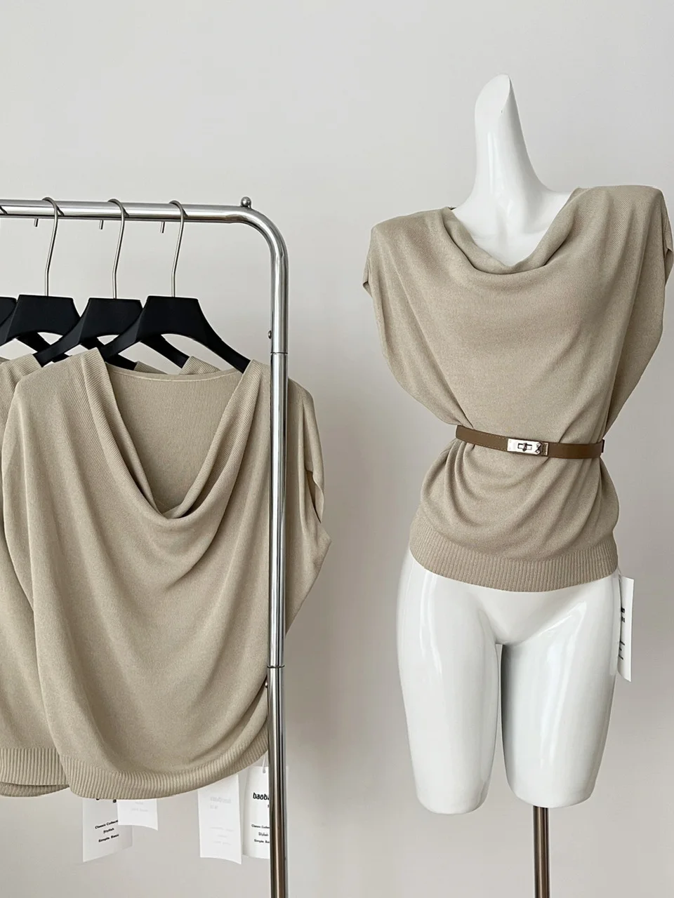 

Faionable ort Sve Трикотажная футболка Женская летняя с поясом Slim Fit ort Sle Полиэфирное волокно Внутренняя одежда Bright Tead