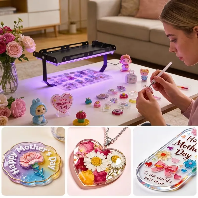 50/96/144 LED UV Resin Curing Lamp High Intensity Fast Curing USB Powered for Epoxy Resin Jewelry Making Mold Craft DIY