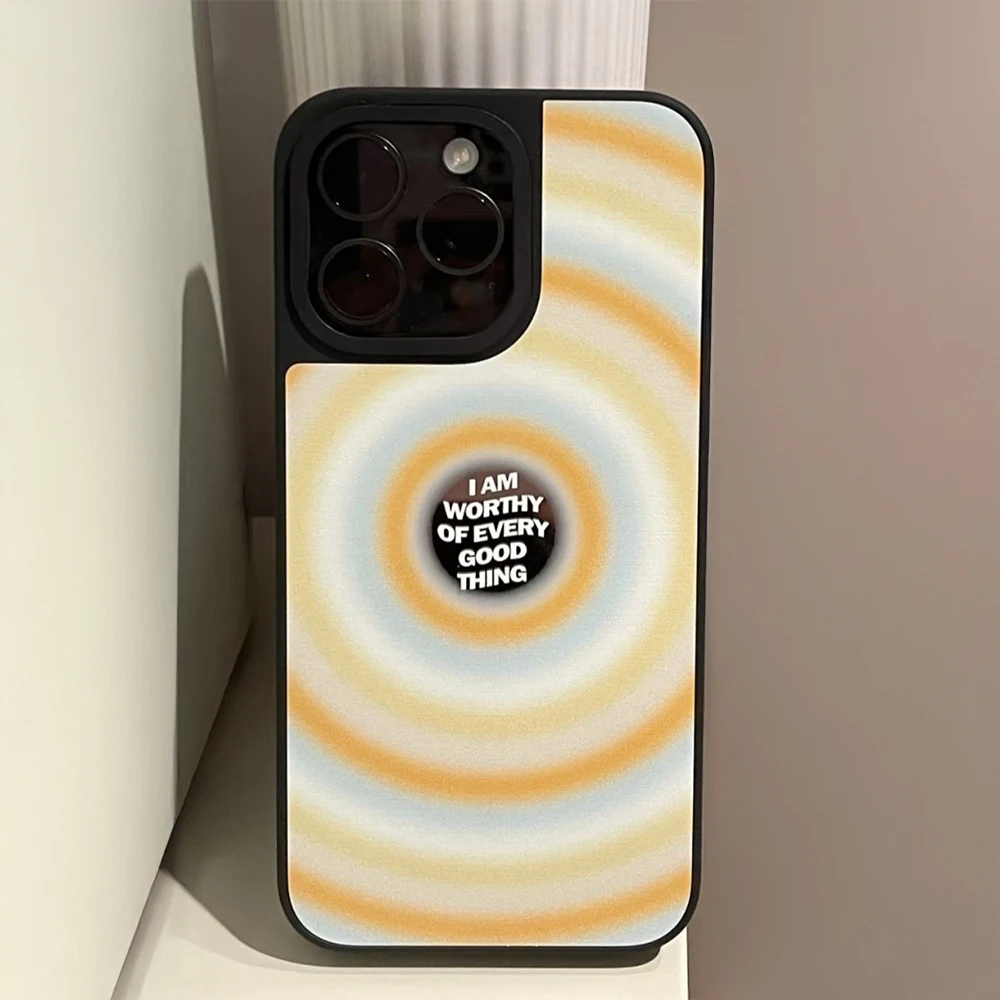 

Yellow Ripple Pattern Mirror Surface Magnetic Phone Case Cover for IPhone 12 13 14 15 16 17 Pro Max Case for IPhone 17 Air