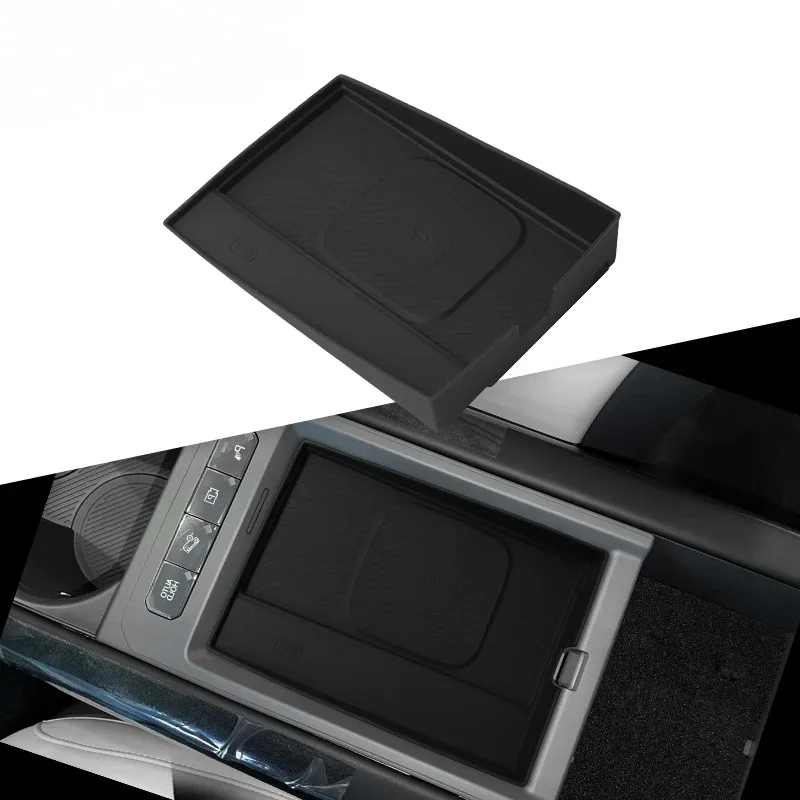 

Для Kia EV9 2024-2025: Силиконовый коврик для беспроводной зарядки на центральной консоли, нескользящая защитная накладка, аксессуары для интерьера автомобиля с защитой от царапин