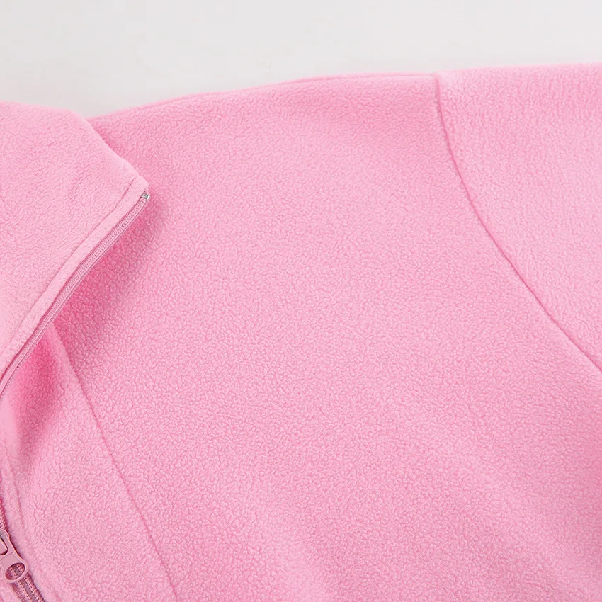 Tossy Fleece Half Zip Sweatshirt Long Sleeve Mock Neck Drop Shoulder Ribbed Cuff Ribbed Hem Oversized Daily Street Sweatshirt