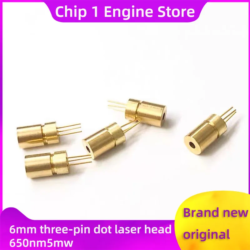 Industrial grade 6mm 3pin laser head external focal length adjustment red light dot laser head 650nm 5mw laser tube/laser diod