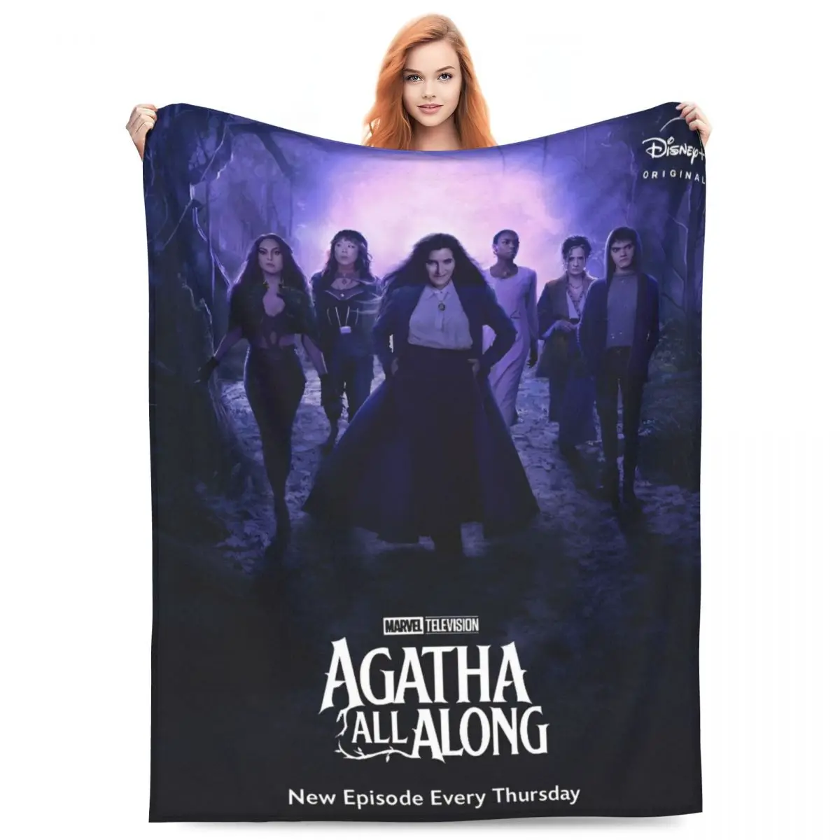 Agatha All Along Movie Film Action Super Warm Blanket Decorative Plush Throw Blanket