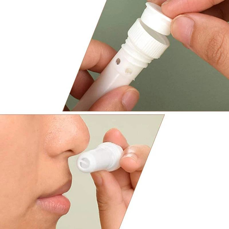 Empty White Nasal Inhaler Tubes With Cotton Wicks 10Pcs Refillable Blank Nasal Inhaler Containers For Essential Oil Aromatherapy