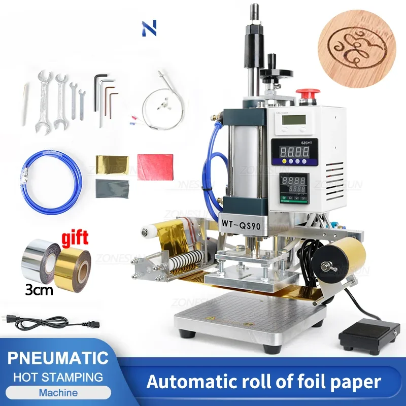 

Пневматическая бронзовая машина для кожи, функция счетчика горячего тиснения фольгой, тиснение кожи Estampadora